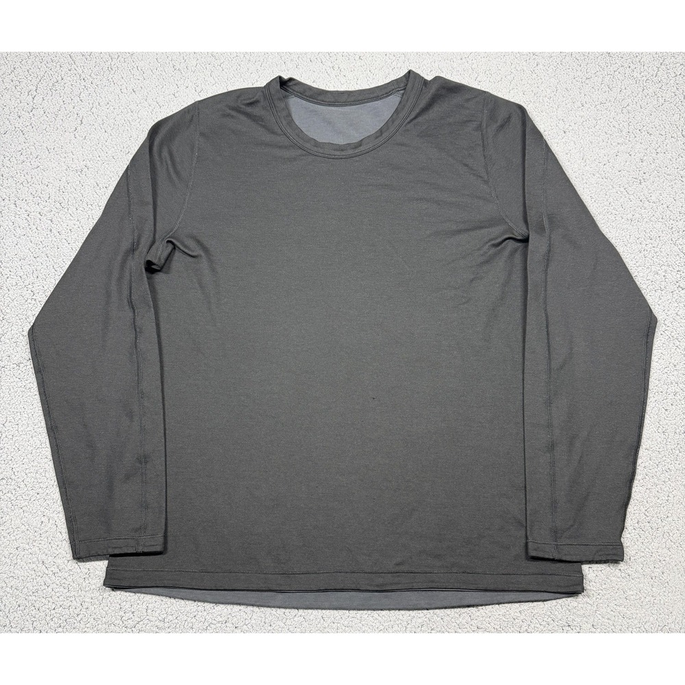 Lululemon Shirt Mens Large Black Long Sleeve Crewneck Athletic Performance Top